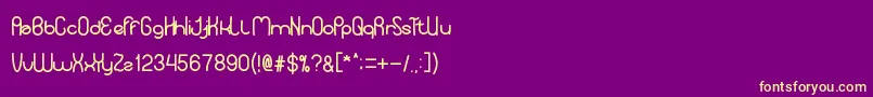 YourSmile Font – Yellow Fonts on Purple Background