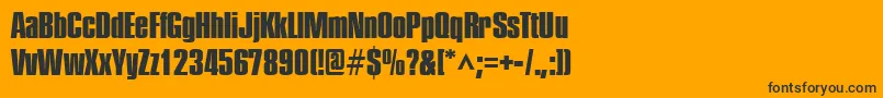 PledgeheavyRegular Font – Black Fonts on Orange Background