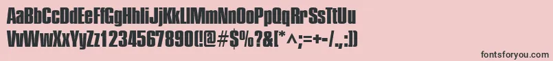 PledgeheavyRegular Font – Black Fonts on Pink Background