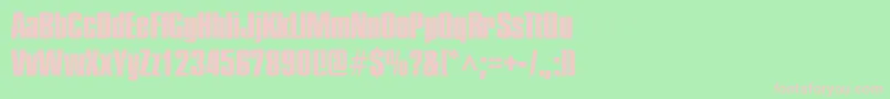 PledgeheavyRegular Font – Pink Fonts on Green Background