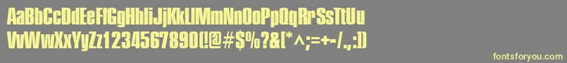 PledgeheavyRegular Font – Yellow Fonts on Gray Background