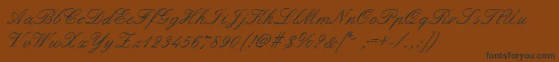 Formalscript Font – Black Fonts on Brown Background