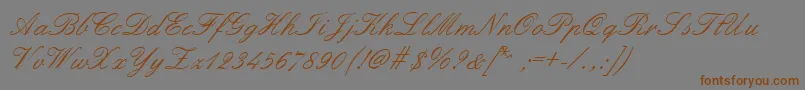 Formalscript Font – Brown Fonts on Gray Background
