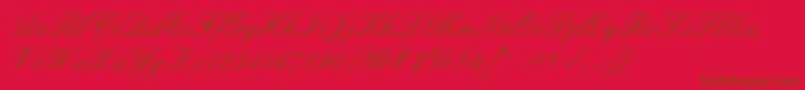 Formalscript-fontti – ruskeat fontit punaisella taustalla