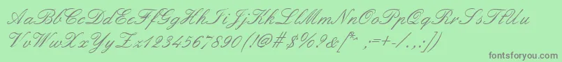 Czcionka Formalscript – szare czcionki na zielonym tle
