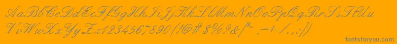 Formalscript Font – Gray Fonts on Orange Background