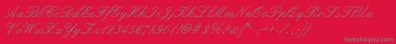 Formalscript Font – Gray Fonts on Red Background