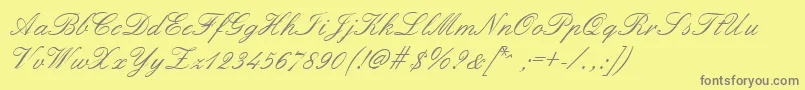 Formalscript Font – Gray Fonts on Yellow Background