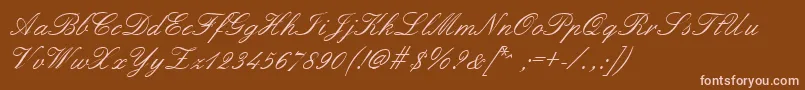 Formalscript Font – Pink Fonts on Brown Background
