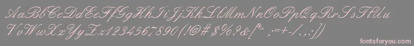 Formalscript Font – Pink Fonts on Gray Background