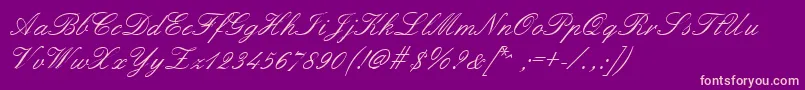 Formalscript Font – Pink Fonts on Purple Background