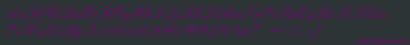 Formalscript Font – Purple Fonts on Black Background