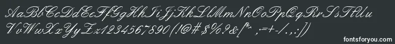 Formalscript Font – White Fonts on Black Background