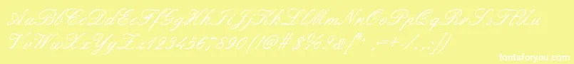 fuente Formalscript – Fuentes Blancas Sobre Fondo Amarillo