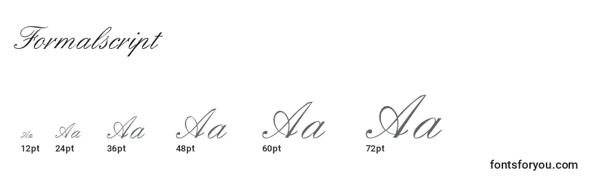 Formalscript Font Sizes