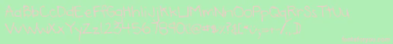 DjbAnnaliseTheBrave Font – Pink Fonts on Green Background