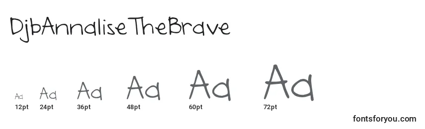 Размеры шрифта DjbAnnaliseTheBrave