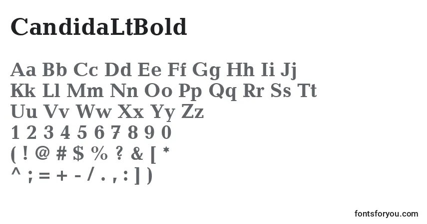 Шрифт CandidaLtBold – алфавит, цифры, специальные символы
