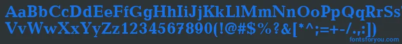 CandidaLtBold Font – Blue Fonts on Black Background