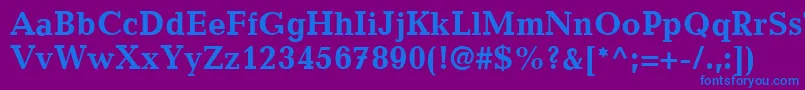 CandidaLtBold Font – Blue Fonts on Purple Background