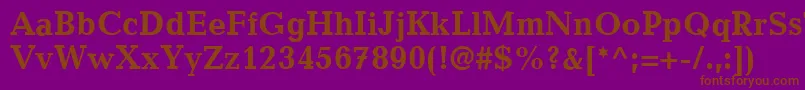 CandidaLtBold Font – Brown Fonts on Purple Background