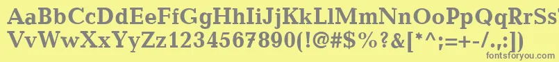 CandidaLtBold Font – Gray Fonts on Yellow Background