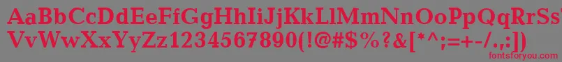 CandidaLtBold Font – Red Fonts on Gray Background
