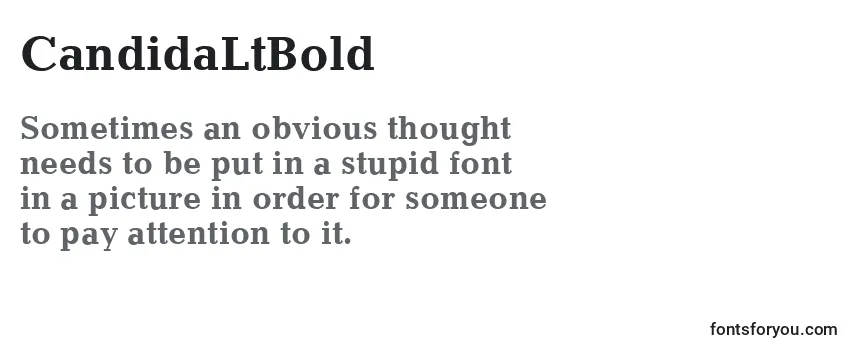 Review of the CandidaLtBold Font