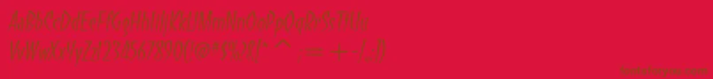 Шрифт Bancolightc – коричневые шрифты на красном фоне