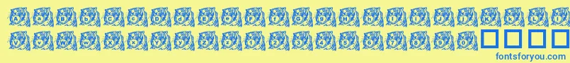 Weitere Informationen zur LmsTigerToy-Schriftart LmsTigerToy-Schriftart – Blaue Schriften auf gelbem Hintergrund