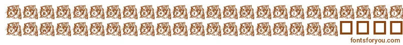 LmsTigerToy Font – Brown Fonts on White Background