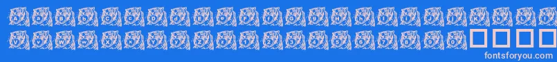 LmsTigerToy Font – Pink Fonts on Blue Background