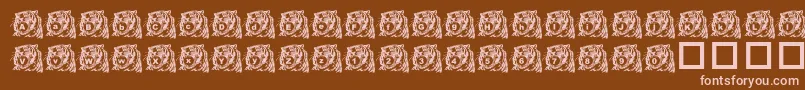 LmsTigerToy Font – Pink Fonts on Brown Background
