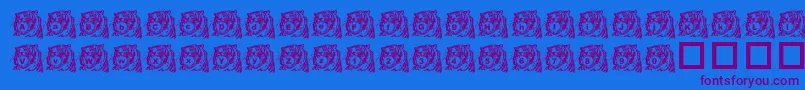 LmsTigerToy Font – Purple Fonts on Blue Background