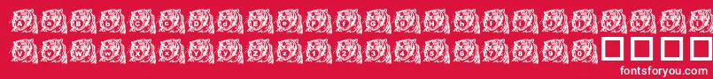 LmsTigerToy Font – White Fonts on Red Background