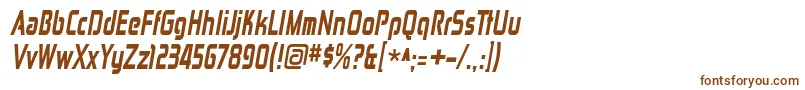 ZektoncdhvItalic-fontti – ruskeat fontit valkoisella taustalla