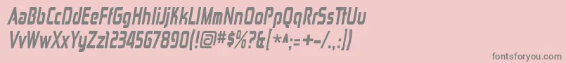 ZektoncdhvItalic Font – Gray Fonts on Pink Background