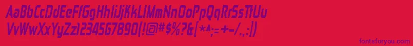 ZektoncdhvItalic Font – Purple Fonts on Red Background