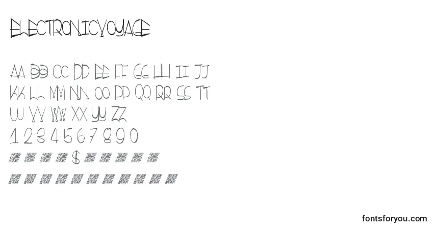 Electronicvoyage Font – alphabet, numbers, special characters