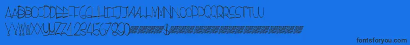 Electronicvoyage Font – Black Fonts on Blue Background