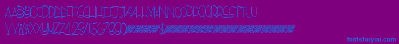 Electronicvoyage-fontti – siniset fontit violetilla taustalla