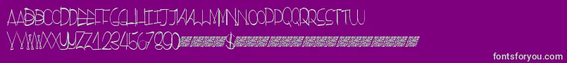 Electronicvoyage Font – Green Fonts on Purple Background