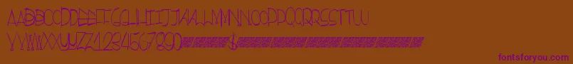 Electronicvoyage Font – Purple Fonts on Brown Background