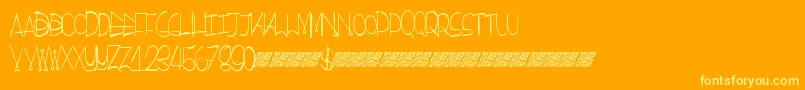 Fonte Electronicvoyage – fontes amarelas em um fundo laranja