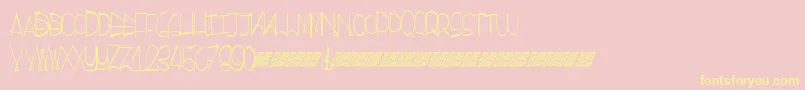 Electronicvoyage Font – Yellow Fonts on Pink Background