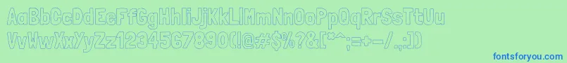 LondrinaoutlineRegular Font – Blue Fonts on Green Background