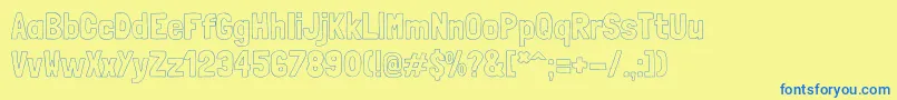 LondrinaoutlineRegular Font – Blue Fonts on Yellow Background