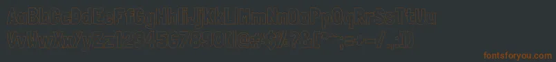Шрифт LondrinaoutlineRegular – коричневые шрифты на чёрном фоне