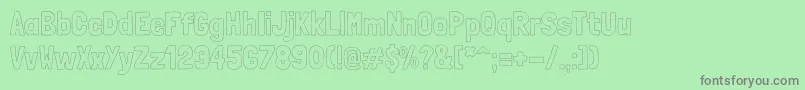 LondrinaoutlineRegular Font – Gray Fonts on Green Background