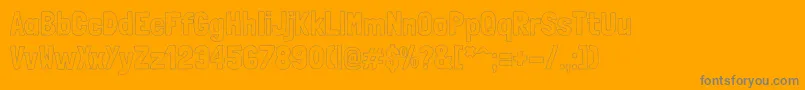 LondrinaoutlineRegular-Schriftart – Graue Schriften auf orangefarbenem Hintergrund